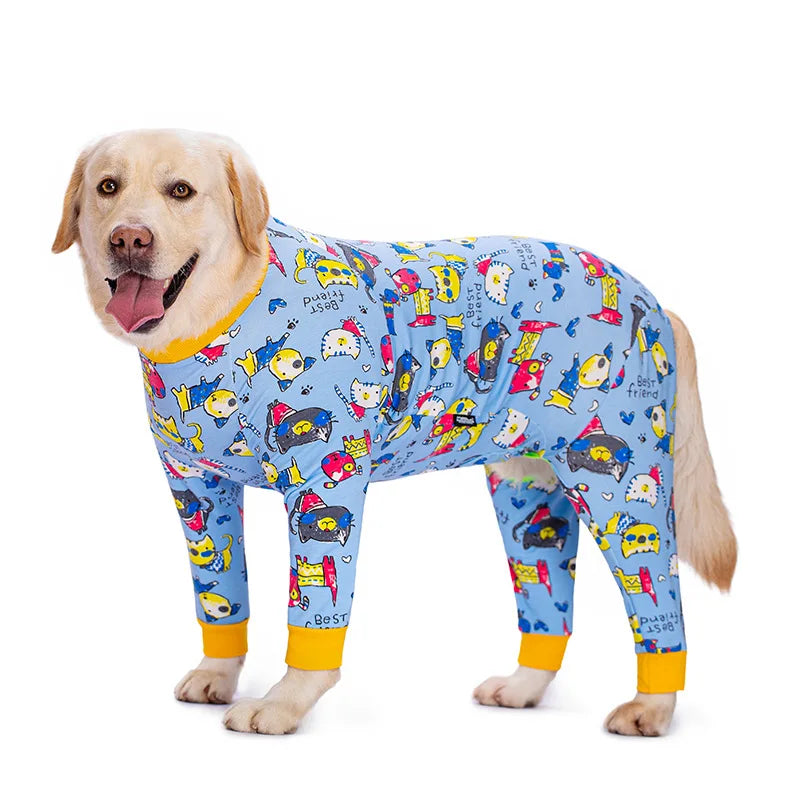 Pet Dog Onesie Pajamas Dinosaur Skull Print Full Coverage