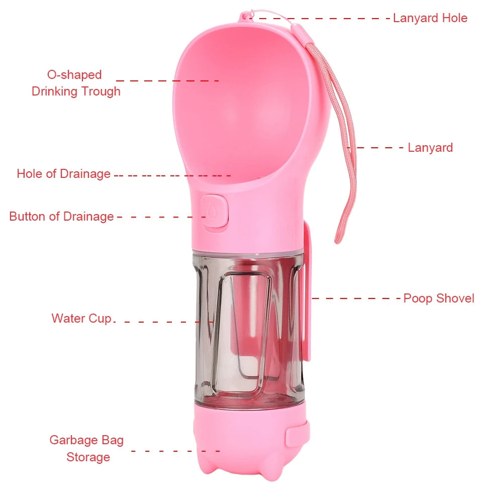 2 in 1 Portable Dog  Water Bottle