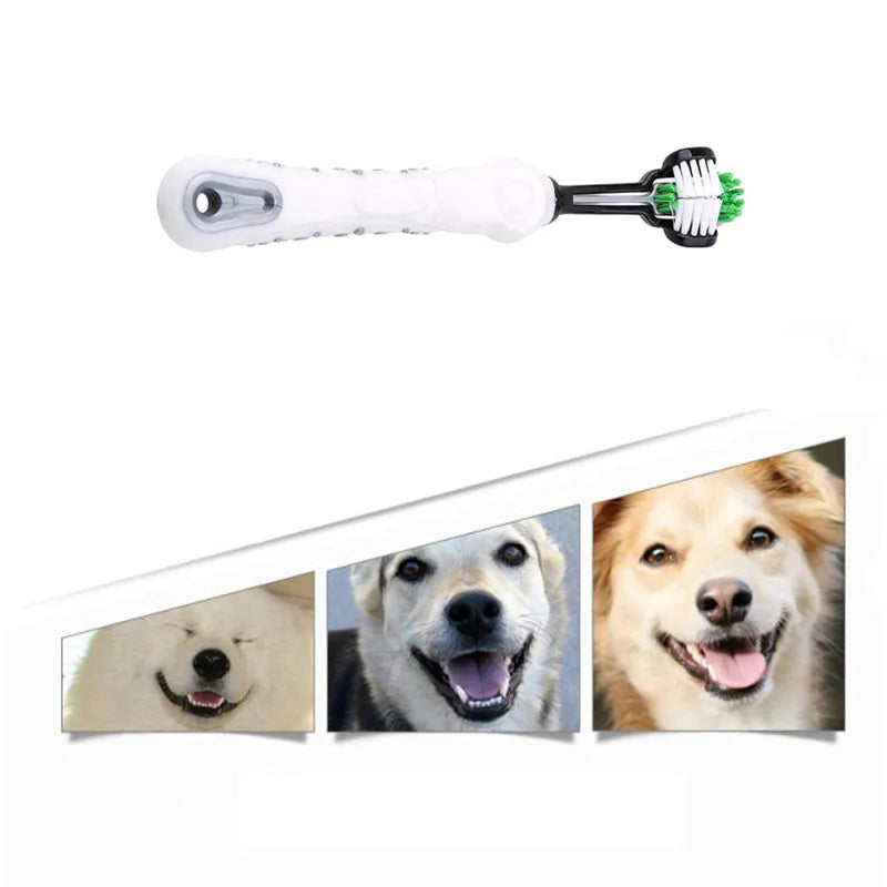 Three Sided Pet Toothbrush Dog Brush Addition