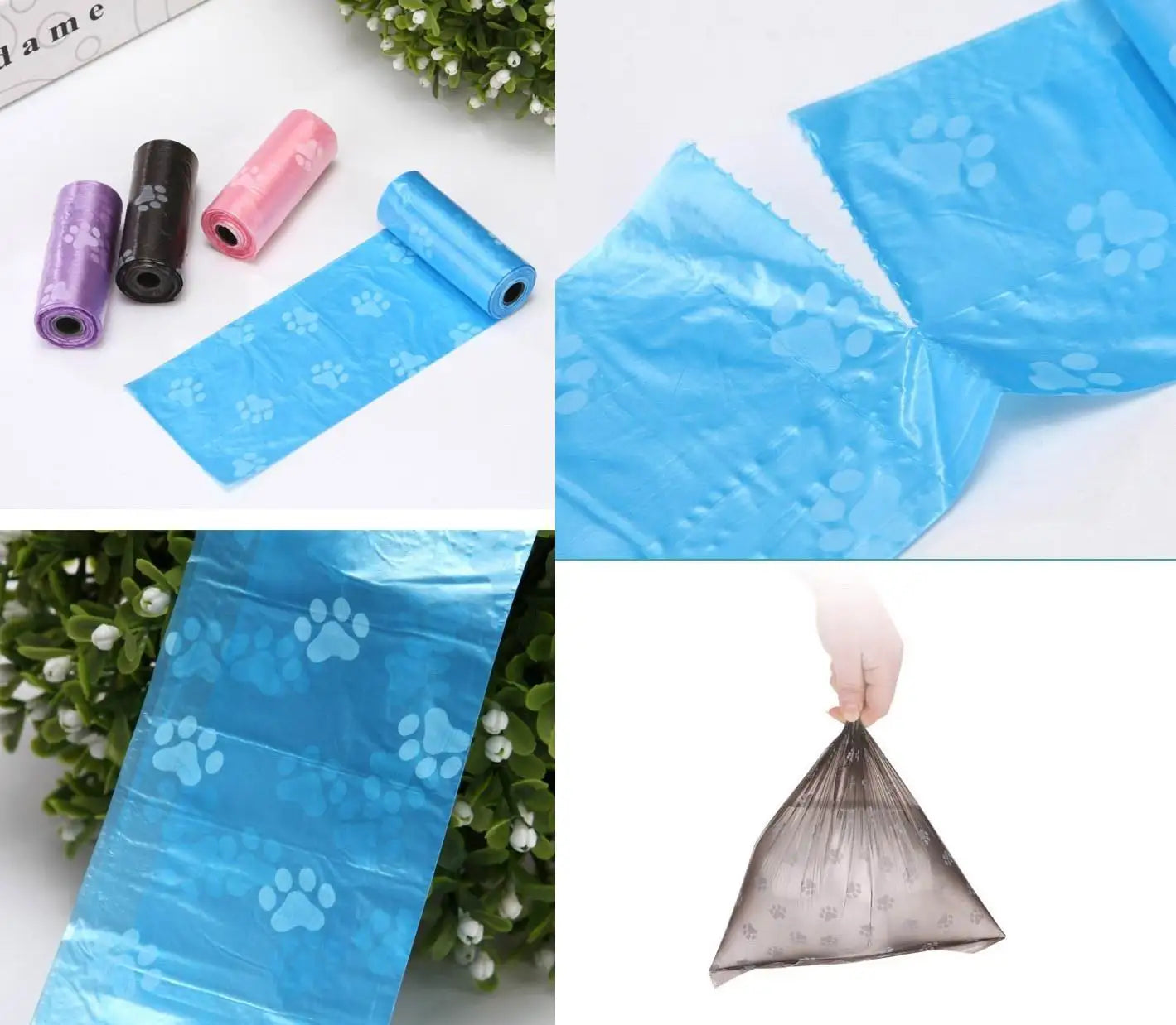 10-100Rolls Dog Poop Bag Degradable Plastic Pet Dog Poop