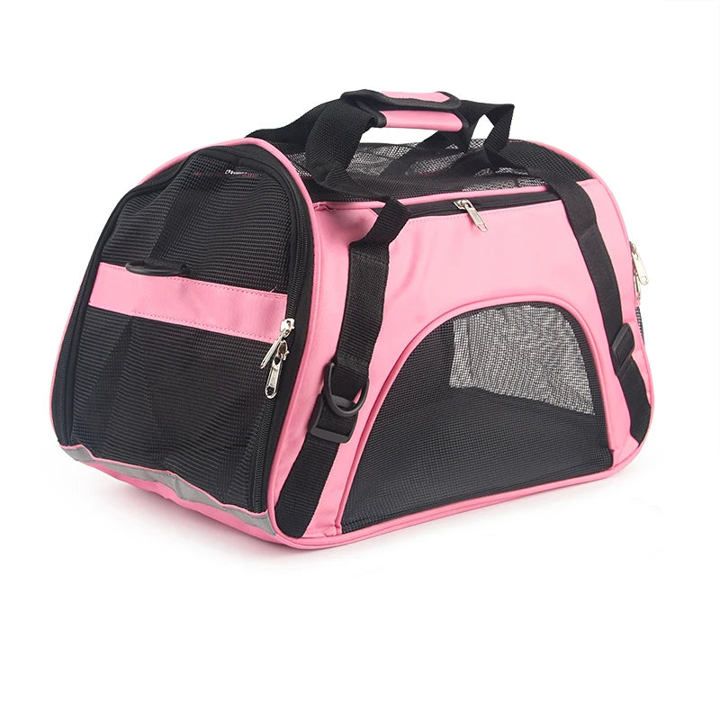 Soft-sided Carrying Portable Pet Bag Pink Dog Carrier Bags
