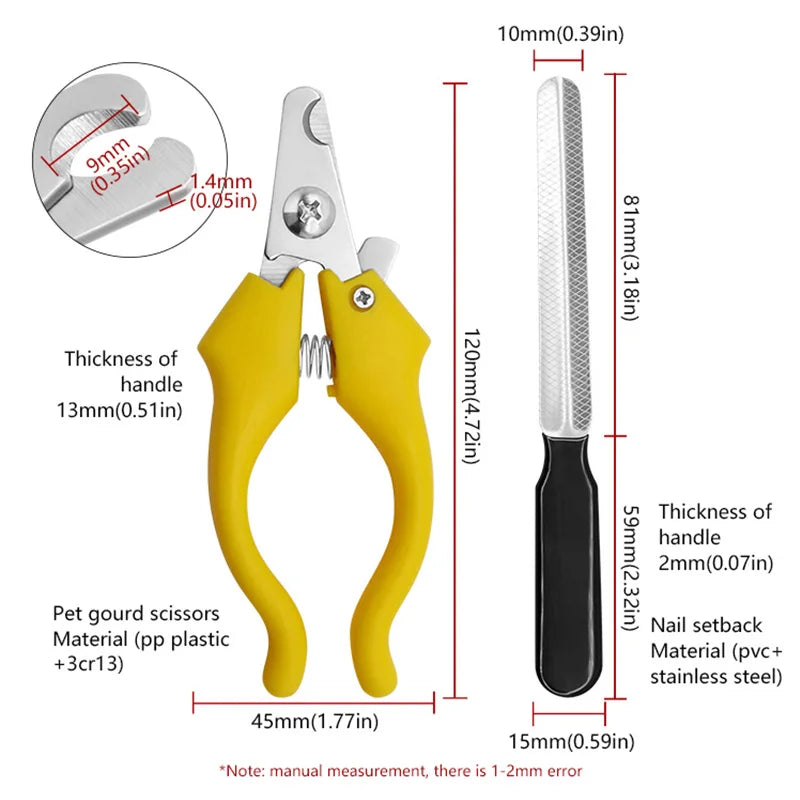 Dog Nail Scissors Gourd-shaped Nail File Toy