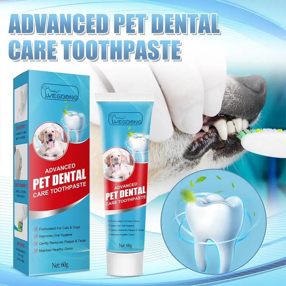 60g Pet Toothpaste Cat Dog Fresh Breath Toothpaste