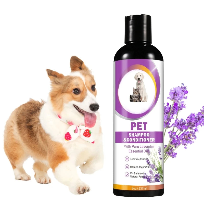 Dogs TearFree Shampoo Pet Body Lotion NaturalExtract Pet Moisturizing Formula 6XDE