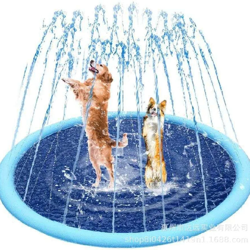 Pet Swimming Pool Inflatable Water Sprinkler Pad Play Cooling Mat Outdoor