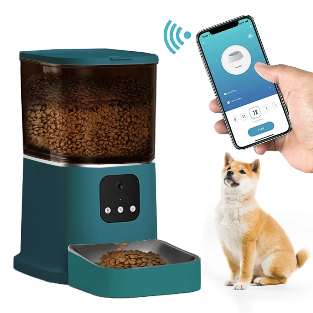 New Video Camera 6L Feeder Timing Smart Automatic Pet Feeder