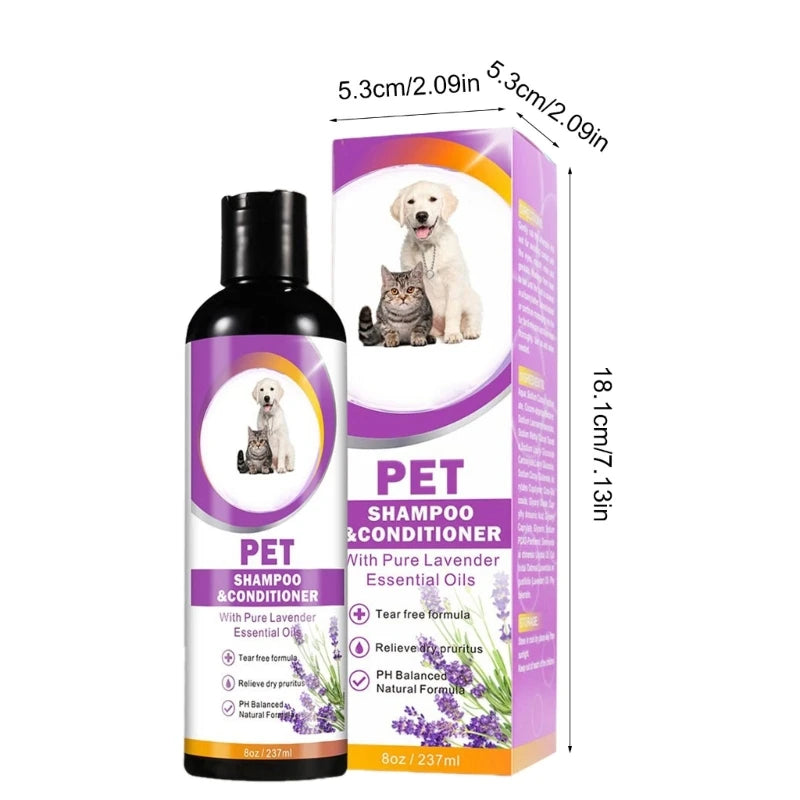 Dogs TearFree Shampoo Pet Body Lotion NaturalExtract Pet Moisturizing Formula 6XDE