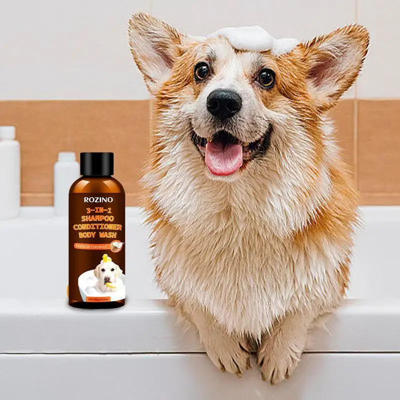 Dog Body Wash 3-in-1 Coconut Dog Shampoo And Conditioner Plant-Based Organic