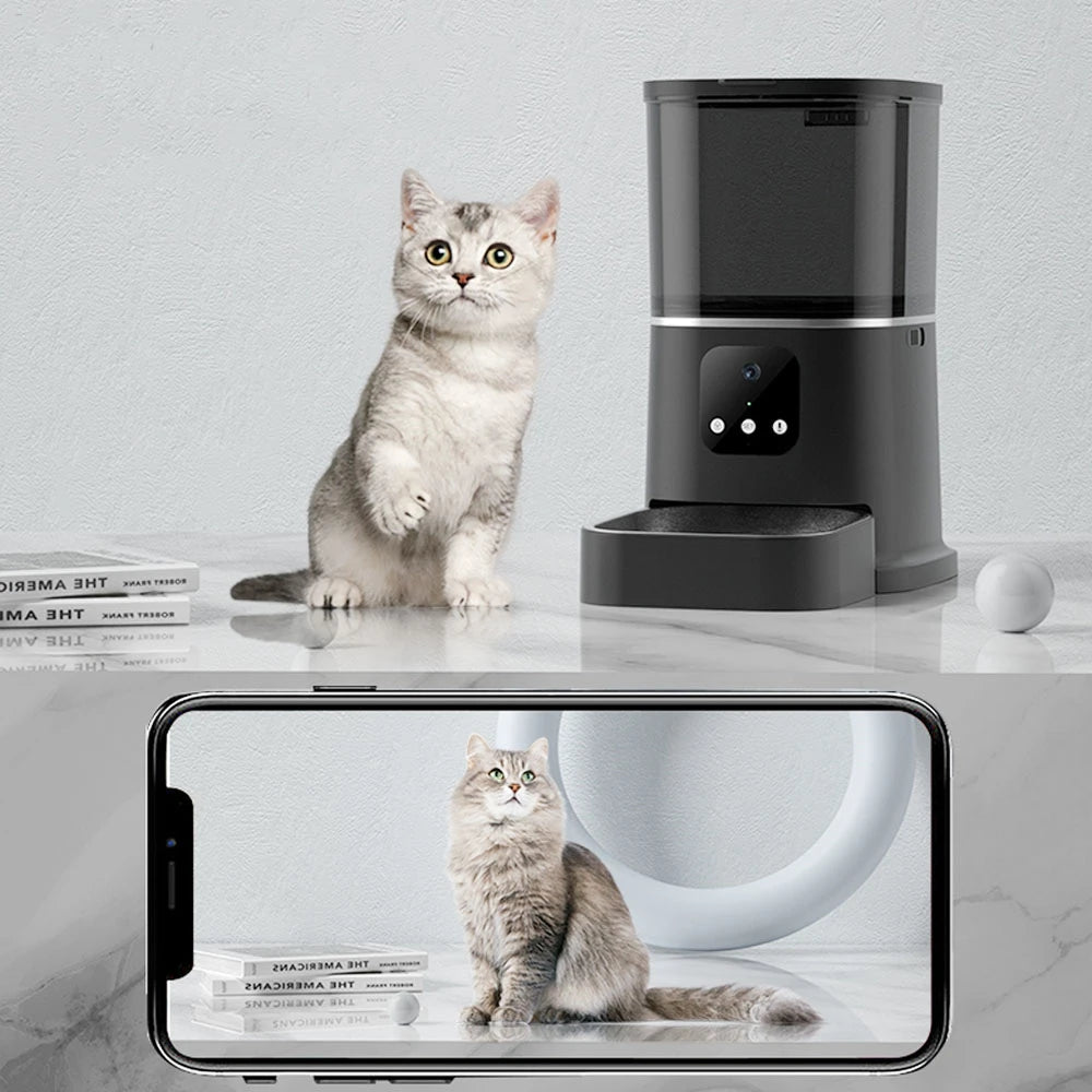 New Video Camera 6L Feeder Timing Smart Automatic Pet Feeder