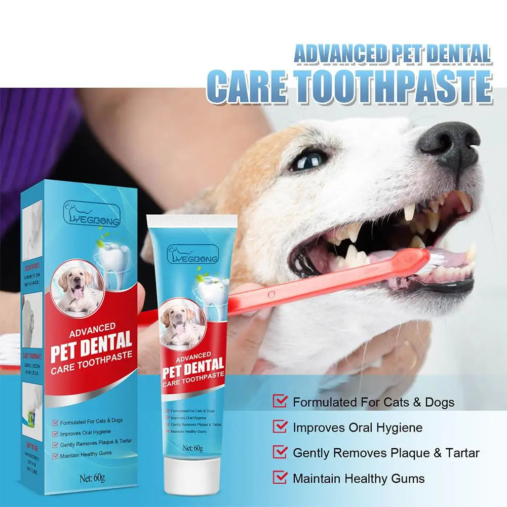 60g Pet Toothpaste Cat Dog Fresh Breath Toothpaste