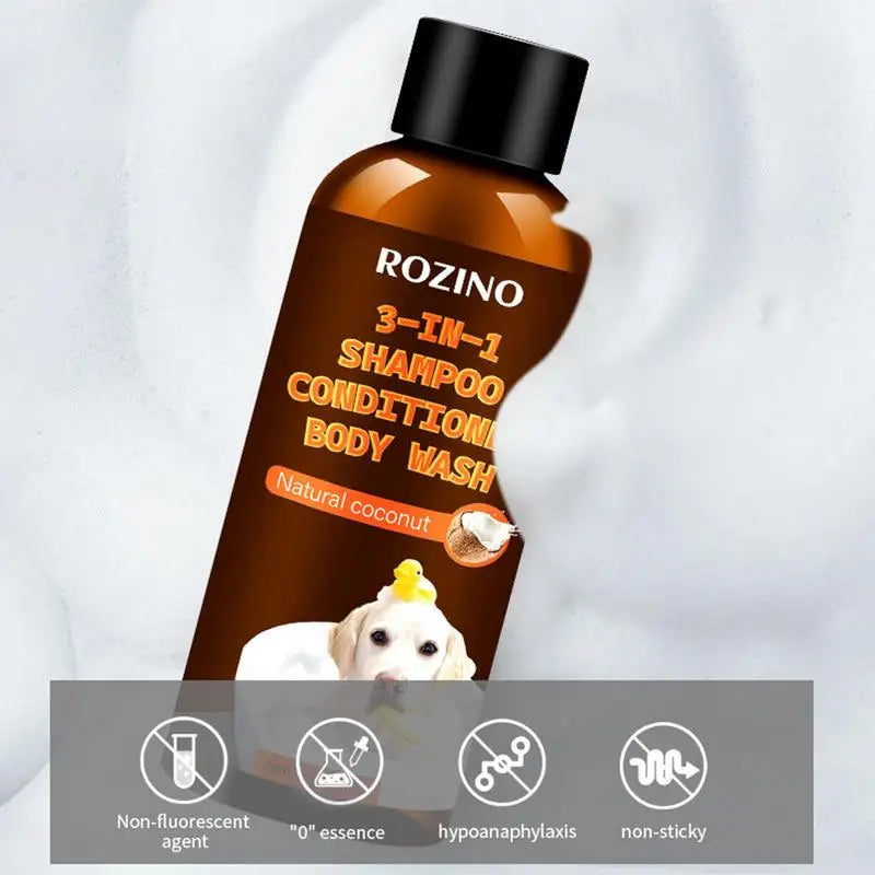 Dog Body Wash 3-in-1 Coconut Dog Shampoo And Conditioner Plant-Based Organic