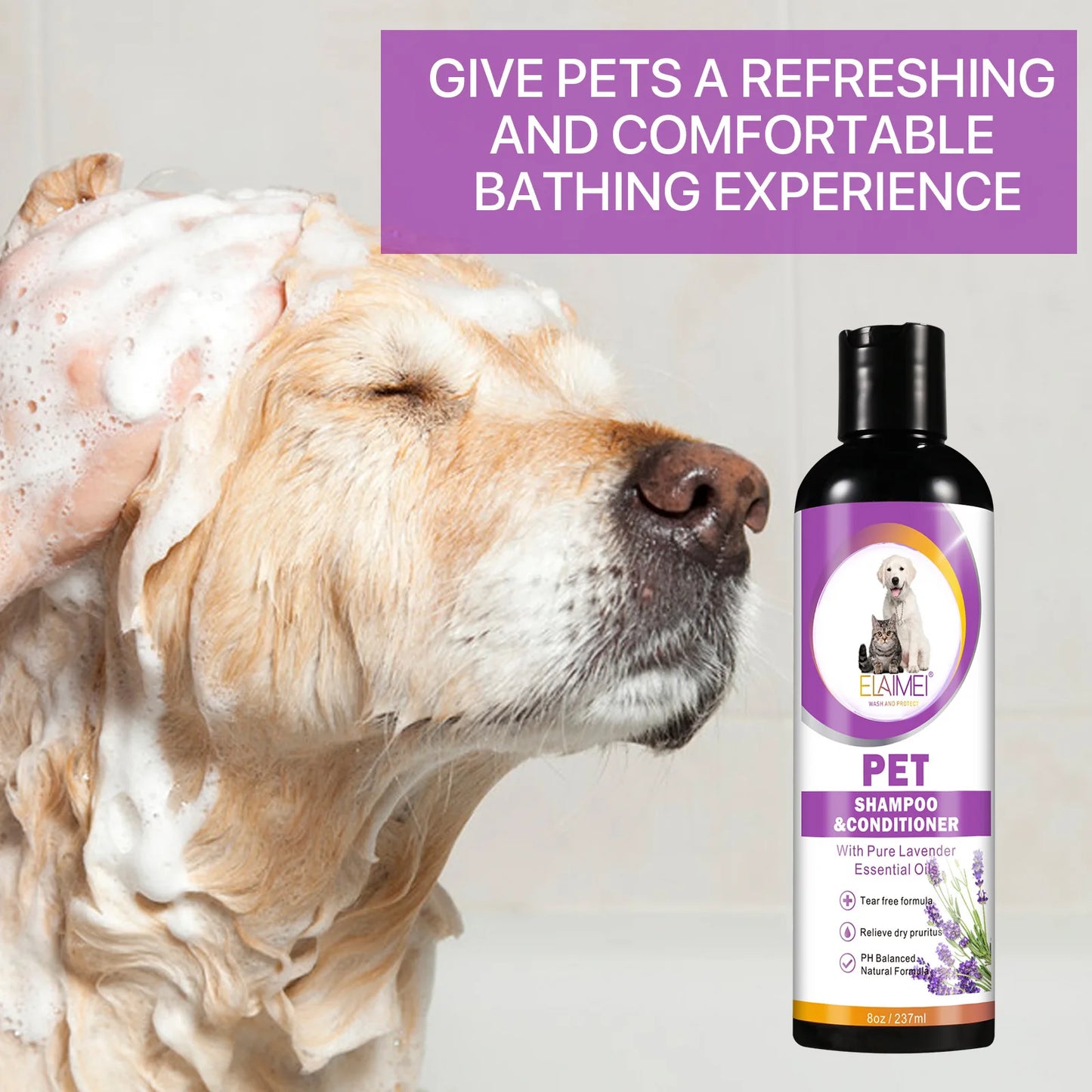 237ML Pet Hair Softening Shampoo Pet Shower