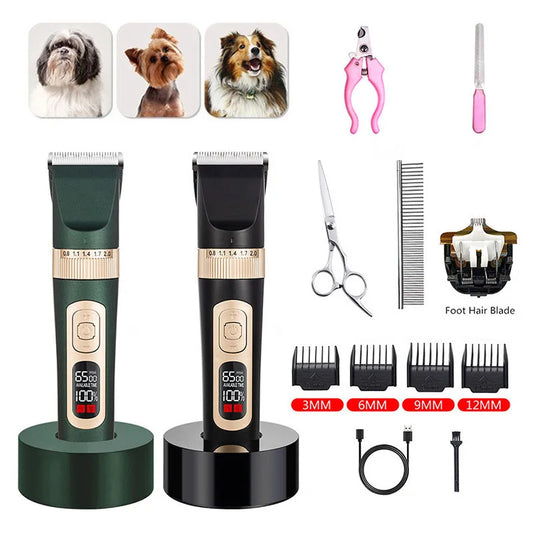 4 Speed Pet Clipper Rechargeable  Grooming and Care Power Display Dogs